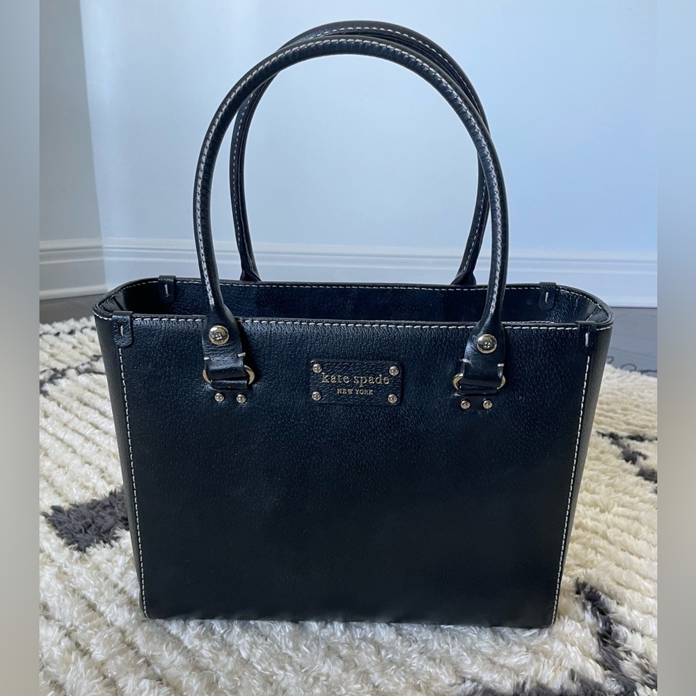 Kate Spade Iconic Black Leather Tote Purse